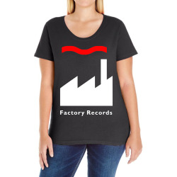 factory records   retro record label   mens music Ladies Curvy T-Shirt | Artistshot