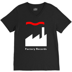 factory records   retro record label   mens music V-Neck Tee | Artistshot