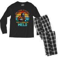 Welder Best Welding Art Welder Pipeline Ironworker Funny Welding Men's Long Sleeve Pajama Set | Artistshot