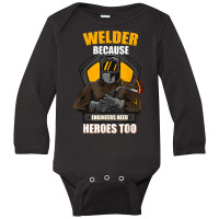 Welder Best Welding Art Welder Steelworker Ironworker Pipeline Long Sleeve Baby Bodysuit | Artistshot