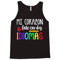 Mi Corazon Late En Dos Idiomas Bilingual T Shirt Tank Top | Artistshot