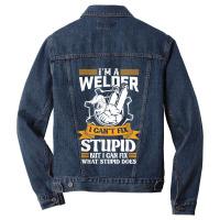 Welder Cool Welding Art For Welder Iron Worker Pipeliner 478 Men Denim Jacket | Artistshot