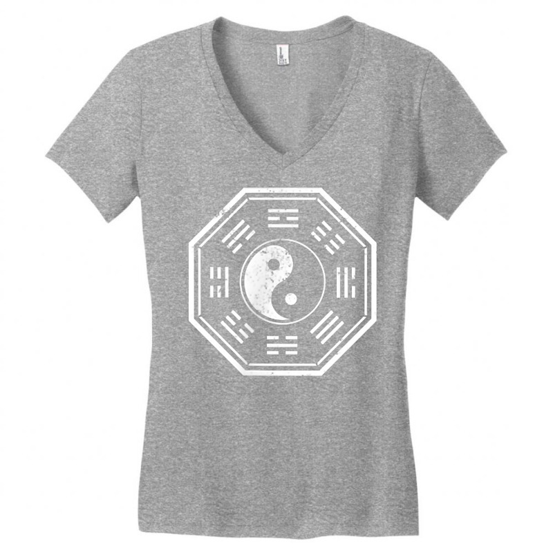 Kan & Li Bagua Yin Yang Tai Chi, Qi Gong, Tibetan Lotus T Shirt Women's V-Neck T-Shirt by aryanahjerich | Artistshot