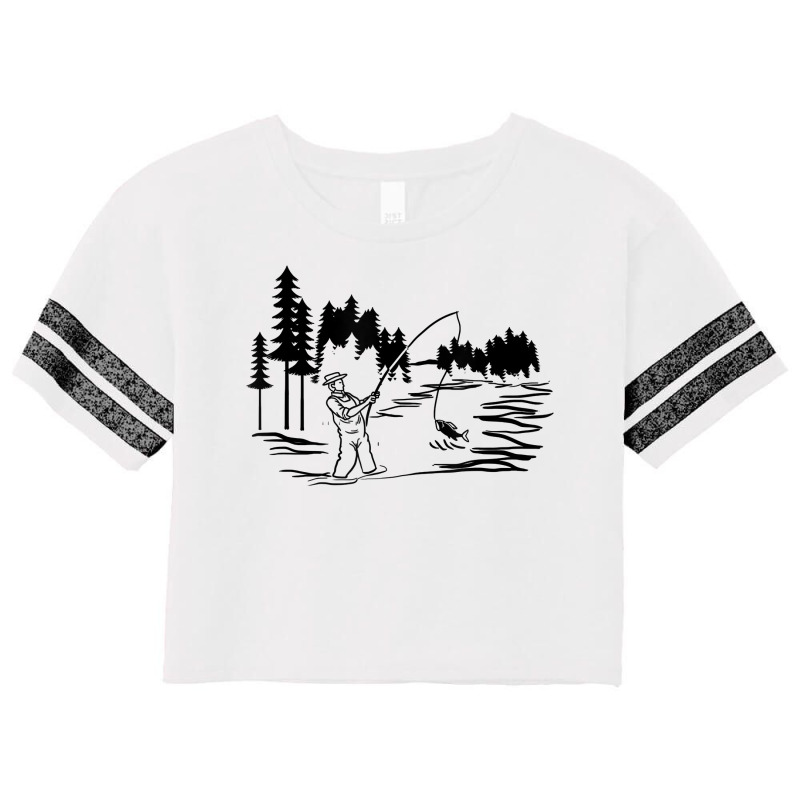 Fisherman Fishing Minimal Art Fishing Lover Angler Dad Gift T Shirt Scorecard Crop Tee by lelalucin | Artistshot