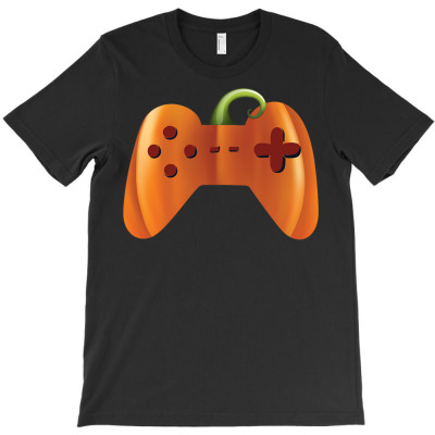 Video Gamer Pumpkin Halloween Costume Funny Gift T-shirt Designed By Ati Tartini