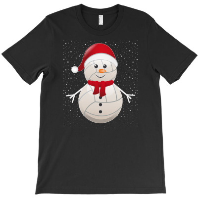 Volleyball Ball Snowman Santa   Funny Christmas Gift T-shirt Designed By Ati Tartini