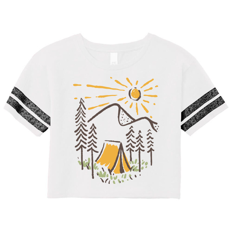 Camp Sunrise Scorecard Crop Tee by Quilimo | Artistshot