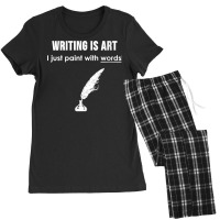 Womens Writing Is Art I Paint With Words  White Text V Neck T Shirt Women's Pajamas Set | Artistshot