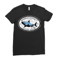 Narragansett Rhode Island Fishing Shark Fish Beach Vintage T Shirt Ladies Fitted T-shirt | Artistshot