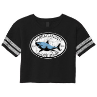 Narragansett Rhode Island Fishing Shark Fish Beach Vintage T Shirt Scorecard Crop Tee | Artistshot