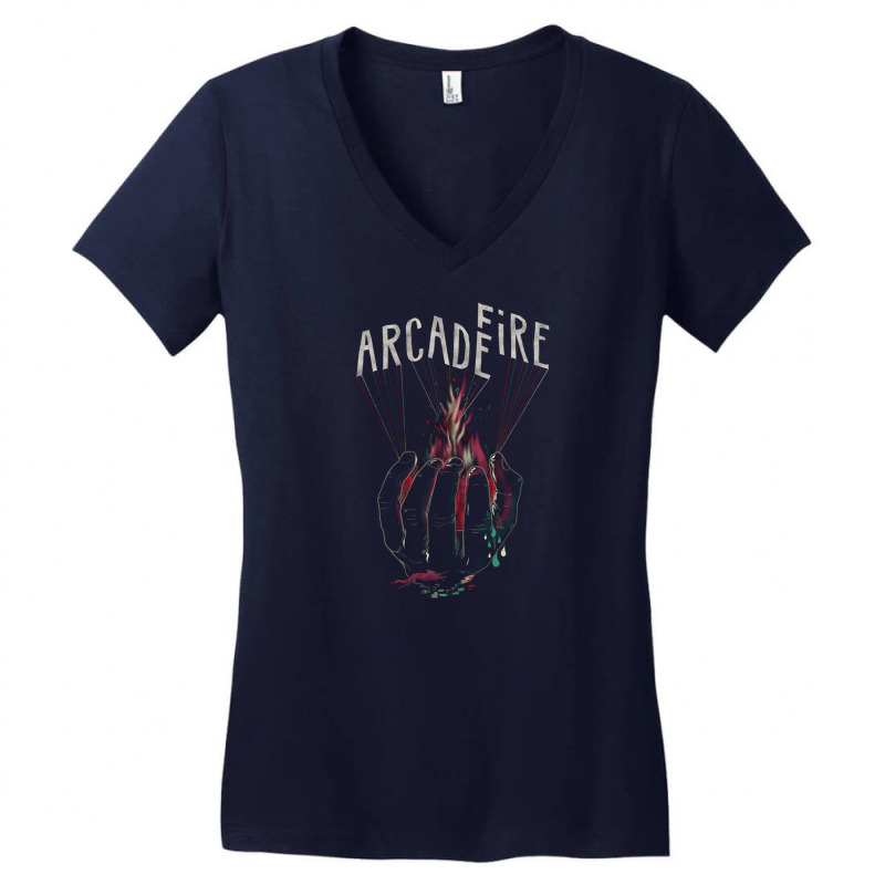 Arcade Fire Hand Women's V-Neck T-Shirt by kaaspi | Artistshot