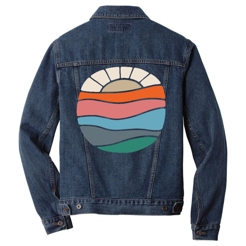 Sunset Men Denim Jacket by Quilimo | Artistshot