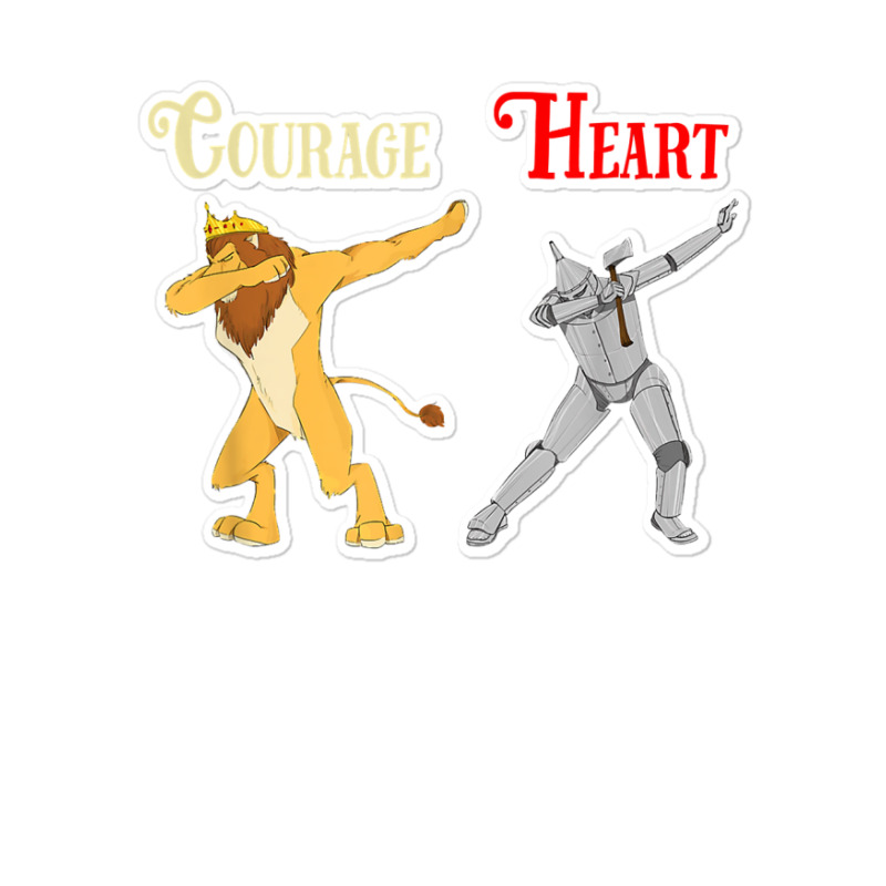 Cowardly Lion Courage Tin Man Heart Shirt Wizard Of Oz Tee Sticker | Artistshot