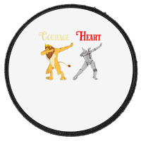 Cowardly Lion Courage Tin Man Heart Shirt Wizard Of Oz Tee Round Patch | Artistshot