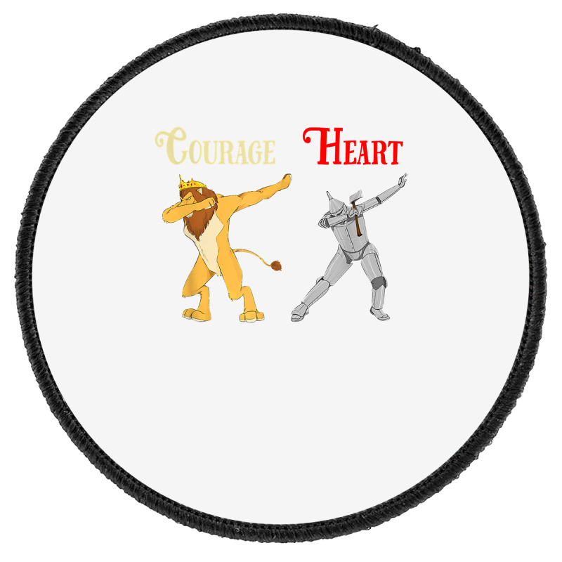 Cowardly Lion Courage Tin Man Heart Shirt Wizard Of Oz Tee Round Patch | Artistshot