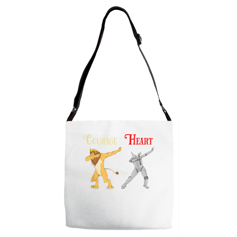 Cowardly Lion Courage Tin Man Heart Shirt Wizard Of Oz Tee Adjustable Strap Totes | Artistshot