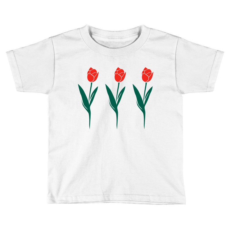 Three Red Tulips Toddler T-shirt by blackacturus | Artistshot