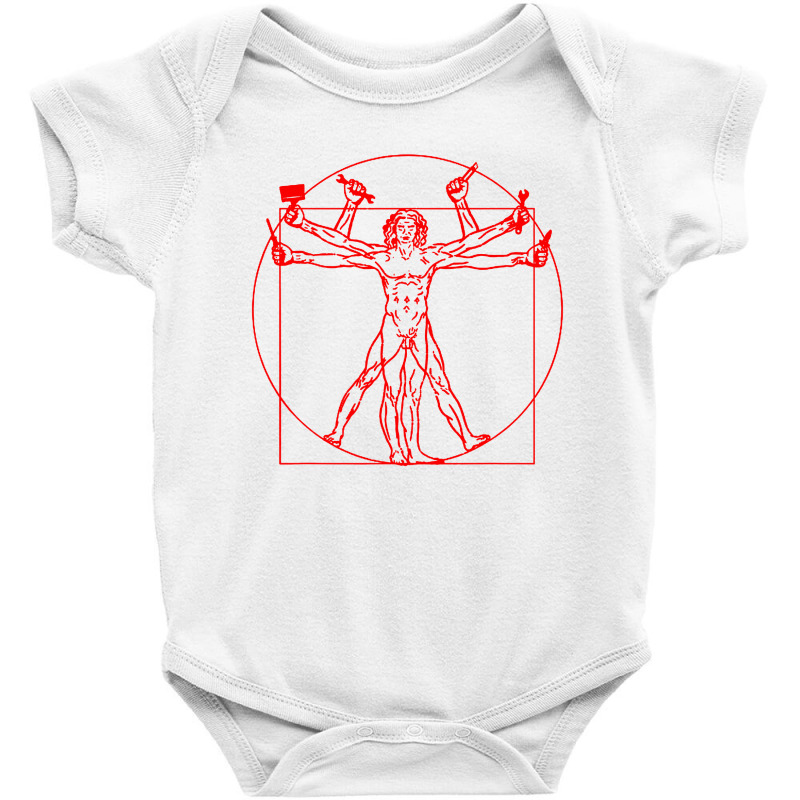 Mens Craftsman Carpenter Vitruvian Baby Bodysuit by Jazz Store | Artistshot