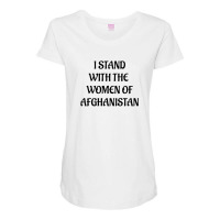 I Stand With The Women Of Afghanistan Maternity Scoop Neck T-shirt | Artistshot