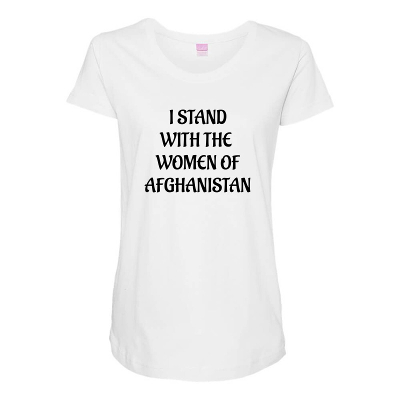 I Stand With The Women Of Afghanistan Maternity Scoop Neck T-shirt by coşkun | Artistshot