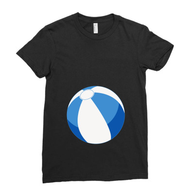 Blue Beachball Baby Boy Ladies Fitted T-shirt Designed By Ofutlu