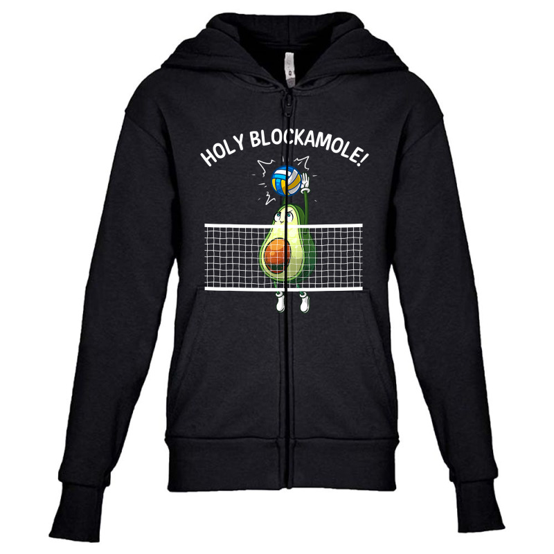 Funny Volleyball For Men Women Holy Guacamole Player Blocker T Shirt Youth Zipper Hoodie by HUUY | Artistshot