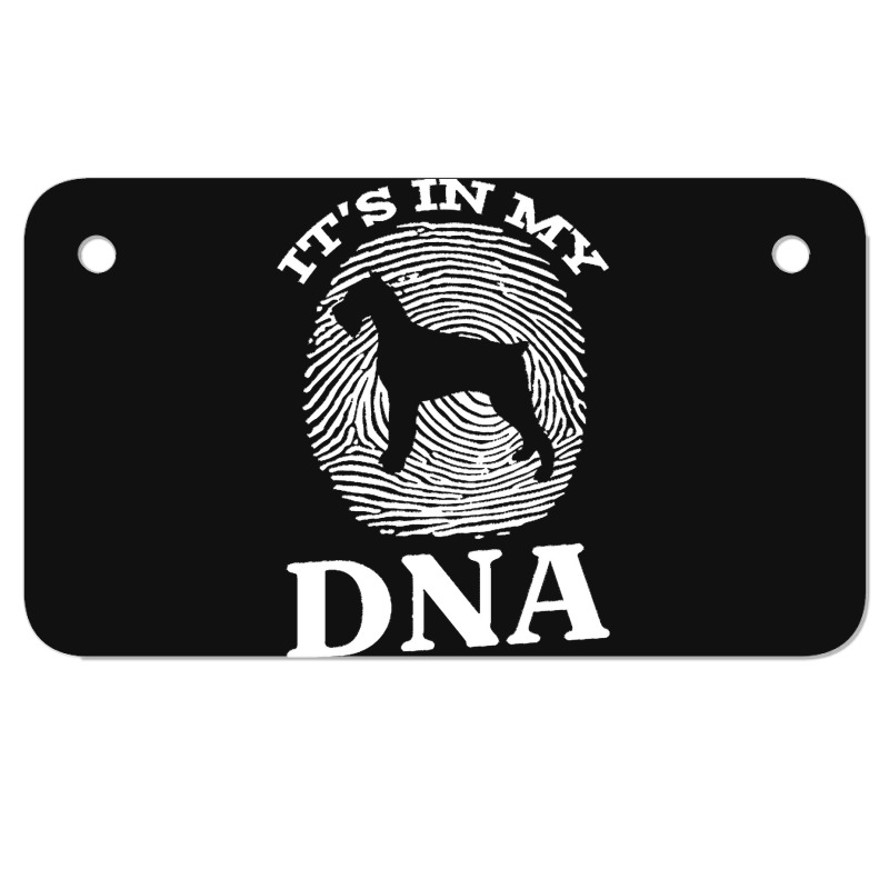 Giant T  Shirt Giant Schnauzer It`s In My D N A Fingerprint Giant Schn Motorcycle License Plate by elephantjellyfish | Artistshot