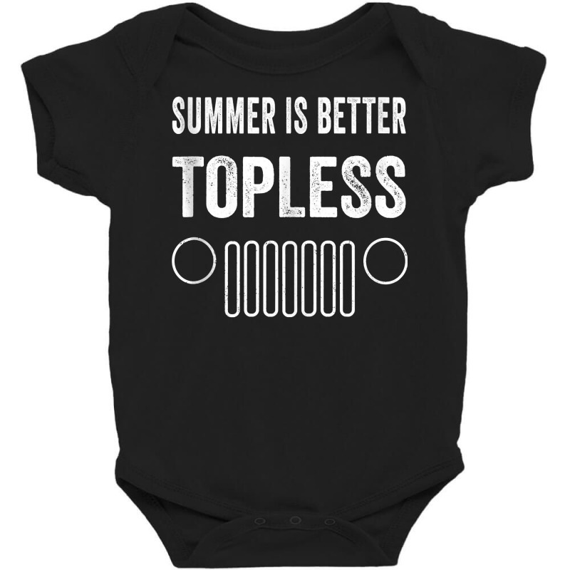 Distressed Summer Is Better Topless Funny 4x4 Off Road Tank Top Baby Bodysuit | Artistshot