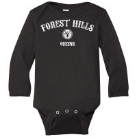 Forest Hills Queens New York T Shirt Long Sleeve Baby Bodysuit | Artistshot