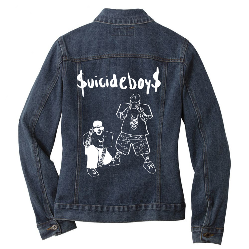 Boys And Music Ladies Denim Jacket by meghan irwandi | Artistshot