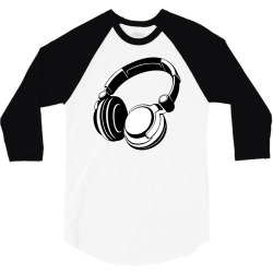 headphones black humor 3/4 Sleeve Shirt | Artistshot