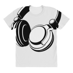 headphones black humor All Over Women's T-shirt | Artistshot