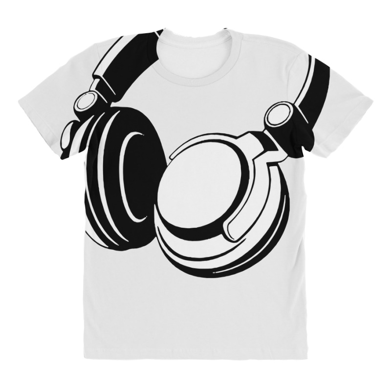 Headphones Black Humor All Over Women's T-shirt | Artistshot