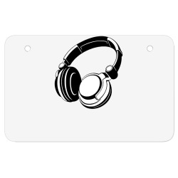 headphones black humor ATV License Plate | Artistshot