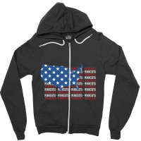 American Flag Minnesota City - Patriotic Gift Zipper Hoodie | Artistshot