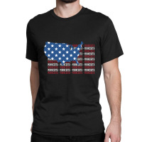 American Flag Minnesota City - Patriotic Gift Classic T-shirt | Artistshot