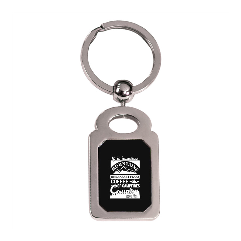 Camping Silver Rectangle Keychain | Artistshot