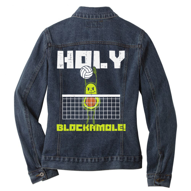 Holy Blockamole Avocado Volleyball Player Blocker Men Women T Shirt Ladies Denim Jacket by HUUY | Artistshot