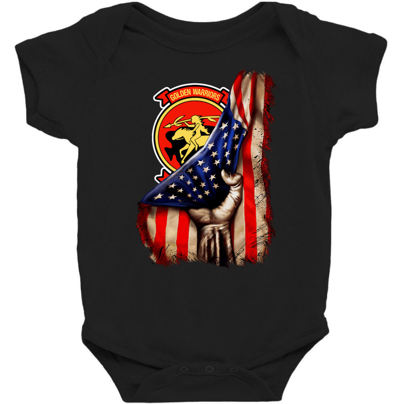 Strike Fighter Squadron 87 (vfa 87) American Flag Long Sleeve T Shirt Baby Bodysuit by lelalucin | Artistshot