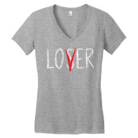 Loser Lover Shirt Horror Novelty Scary Movie  Loser Lover Pullover Hoo Women's V-neck T-shirt | Artistshot