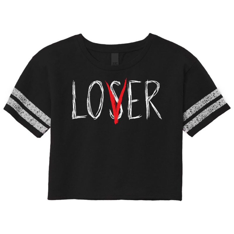 Loser Lover Shirt Horror Novelty Scary Movie  Loser Lover Pullover Hoo Scorecard Crop Tee | Artistshot