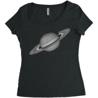 Planet Saturn T Shirt  Solar System Astronomy Science Women's Triblend Scoop T-shirt | Artistshot