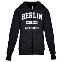 Berlin Wisconsin Wi Vintage State Athletic Style T Shirt Youth Zipper Hoodie | Artistshot