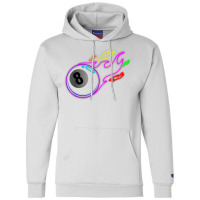 Colorful Neon Lights Eight Ball Billiards Pool T Shirt Mm Champion Hoodie | Artistshot