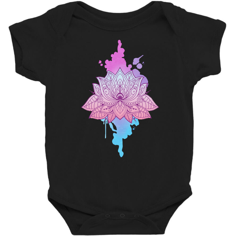 Mandala Lotus T  Shirt Asanas Mandala Lotus Mantra T  Shirt Baby Bodysuit by elephantjellyfish | Artistshot