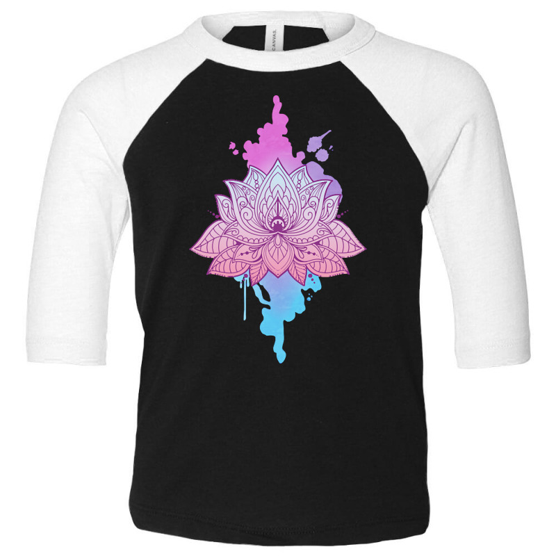 Mandala Lotus T  Shirt Asanas Mandala Lotus Mantra T  Shirt Toddler 3/4 Sleeve Tee by elephantjellyfish | Artistshot