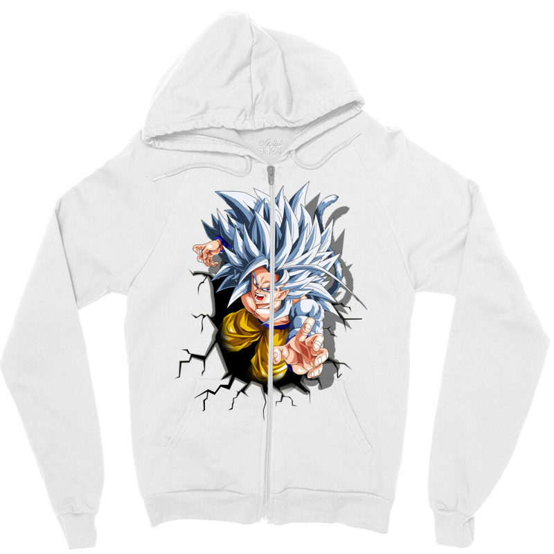 Dragon Ballz Saiyan Zipper Hoodie by kumalasiwi | Artistshot