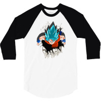 Dragon Ballz Saiyan Blue 3/4 Sleeve Shirt | Artistshot