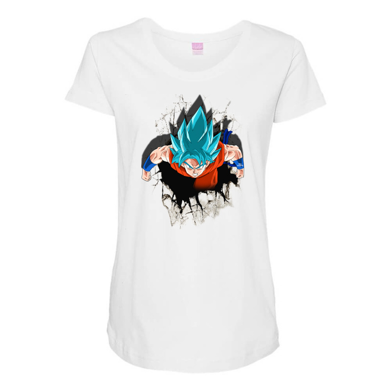 Dragon Ballz Saiyan Blue Maternity Scoop Neck T-shirt by kumalasiwi | Artistshot