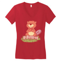 Meditation Gifts T  Shirt Beaver Meditating Women Yoga Exercise Medita Women's V-neck T-shirt | Artistshot